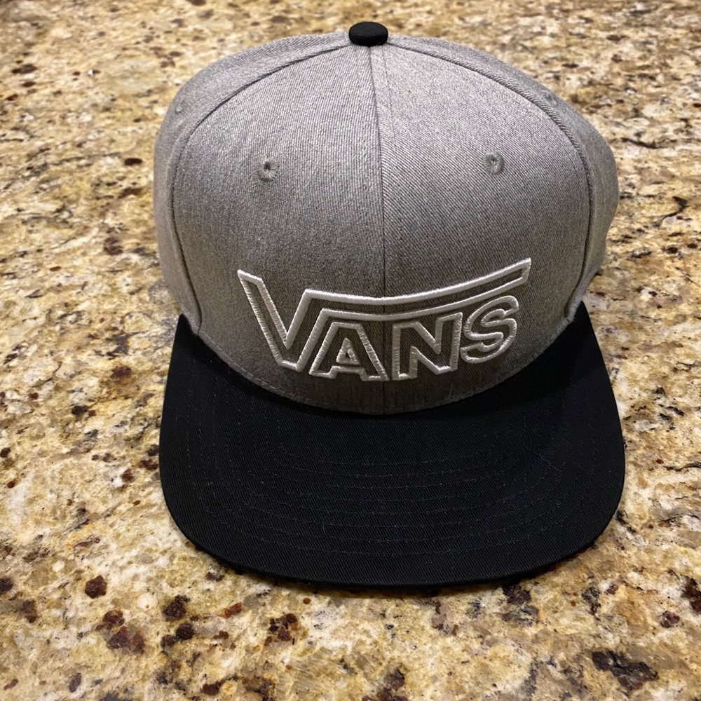 Vans hat with a white vans logo on the front